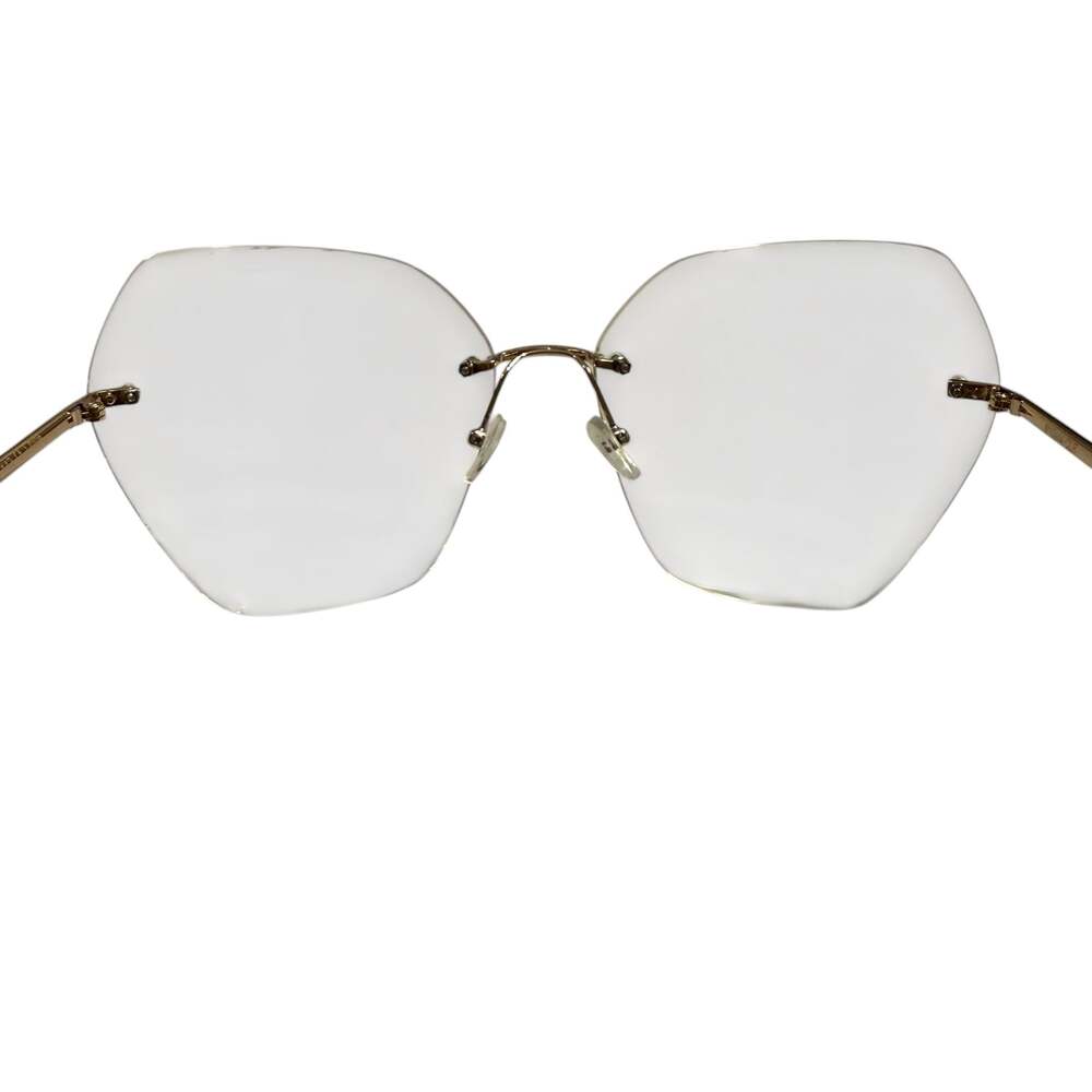 Luxe Rimless Geometric Clear Lens Sunglasses M10444 70-15-143